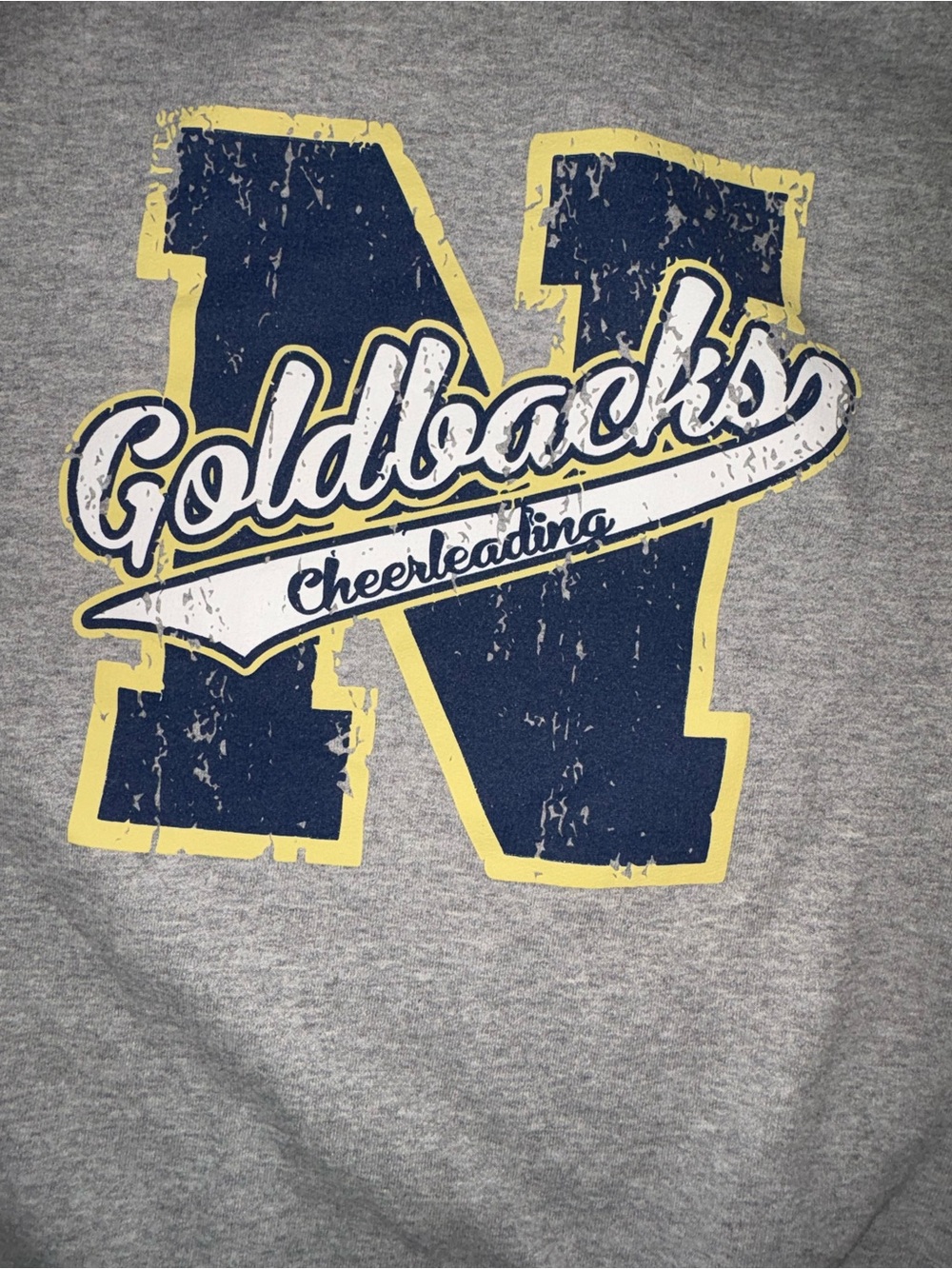 Gildan Gray Crewneck Sweatshirt with Navy & Yellow 'N' Graphic - Picture 2 of 13